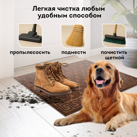 Коврик придверный 40х60 см, ВЕНГЕ, грязезащитный, 430 г/м2, фактурный рисунок ЧЕШУЙКИ, ЛЮБАША, 701059 Коврик придверный 40х60 см, ВЕНГЕ, грязезащитный, 430 г/м2, фактурный рисунок ЧЕШУЙКИ, ЛЮБАША, 701059 - фото 11