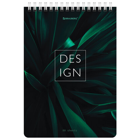 Блокнот А5 (146х206 мм), 80 л., гребень, картон, жесткая подложка, клетка, BRAUBERG, "Растения", 114388 - фото 7