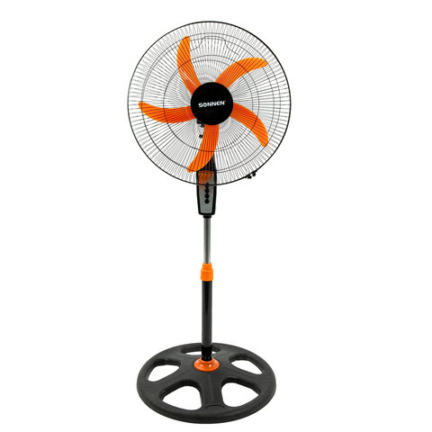 Вентилятор напольный, 3 режима, SONNEN TF-50W-45-А304, d=45 см, 50 Вт, черный, 454789, FS-45-A304 - фото 1