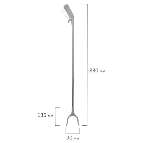 Захват для сбора мусора и предметов рычажный, 83 см, ПАЛКА-ХВАТАЛКА, LAIMA, 700887 - фото 5