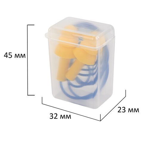 Беруши многоразовые силиконовые со шнурком, 1 пара в контейнере, SNR 37 дБ, RABBITEX (РАББИТЕКС), 671317 - фото 11