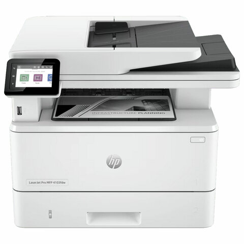 МФУ лазерное HP LaserJet Pro 4103fdw "4 в 1" А4, 40 стр./мин., 80000 стр./мес ДУПЛЕКС, ДАПД, Wi-Fi, сетевая карта, 2Z629A - фото 1