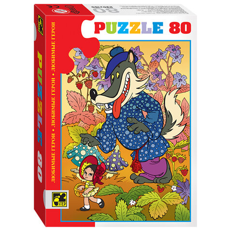 Пазл картонный 80 элементов, "Любимые герои", АССОРТИ, поле 23х16,5 см, STEP PUZZLE - фото 8