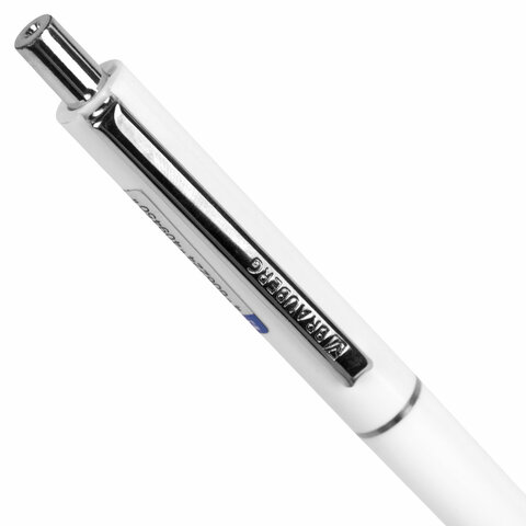Ручка шариковая автоматическая BRAUBERG X17 WHITE, СИНЯЯ, корпус белый, стандартный узел 0,7 мм, линия письма 0,5 мм, 144156 - фото 4
