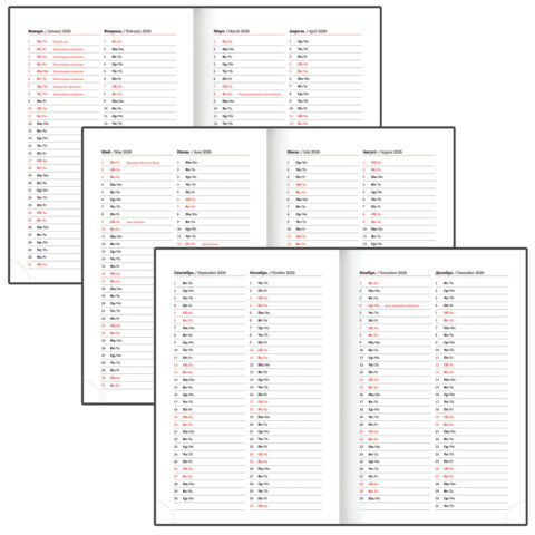 Ежедневник датированный 2026, А5, 138x213 мм, BRAUBERG "Senator", под кожу, черный, 117094 - фото 8
