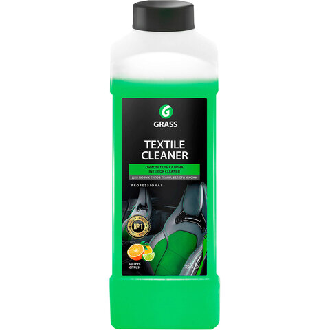 Очиститель обивки салона, для любых типов ткани, 1 л, GRASS TEXTILE CLEANER, цитрус, 112110 - фото 1