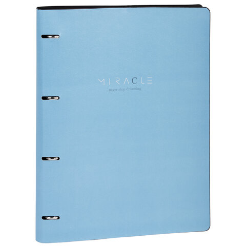 Тетрадь на кольцах БОЛЬШАЯ А4 (240х310 мм), 120 л., под кожу, BRAUBERG VISTA, "Пастельная", 404514 - фото 12