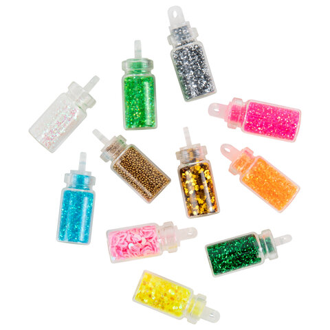 Блестки для декора НАБОР 24 вида по 2 грамма, в стеклянных тубах, ОСТРОВ СОКРОВИЩ, 665680 - фото 6