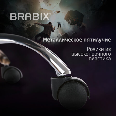 Кресло компьютерное BRABIX "Military GM-140", две подушки, экокожа, черное с рисунком милитари, 532802 - фото 22