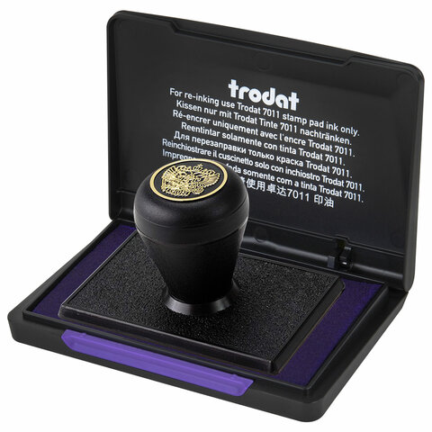 Штемпельная подушка TRODAT 9051 90х50 мм, ФИОЛЕТОВАЯ, 191021 - фото 3
