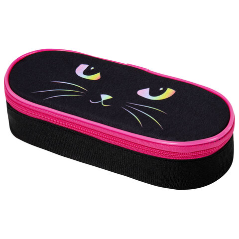 Пенал-футляр BRAUBERG, 1 отделение, органайзер, полиэстер, 22x9x5 см, "Cat eye", 271585 - фото 1