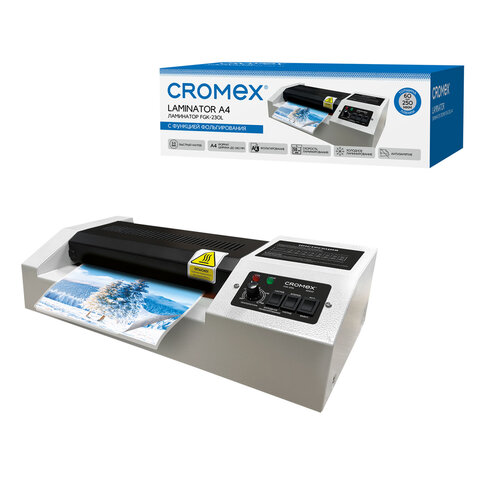 Ламинатор CROMEX (КРОМЕКС) FGK-230L, формат А4, толщина пленки 60-250 мкм, скорость 50 см/мин, 533123 - фото 1
