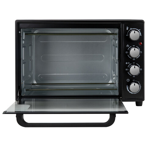 Мини-печь электрическая SONNEN EO-HL38K, 2000 Вт, 38 л, 3 режима нагрева, режим конвекции, таймер, механическое управление, черная, 458306 - фото 8