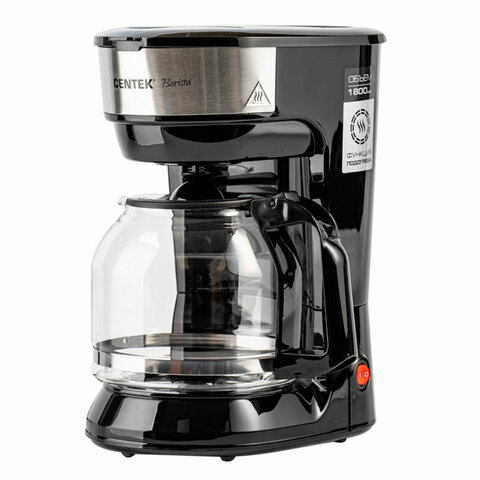 Кофеварка капельная CENTEK CT-1147, 900 Вт, объем 1,8 л, поддержание температуры, черный - фото 1