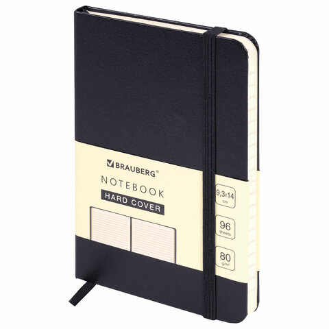 Блокнот МАЛЫЙ ФОРМАТ (93х140 мм) А6, BRAUBERG ULTRA, балакрон, 80 г/м2, 96 л., линия, черный, 113056 - фото 1