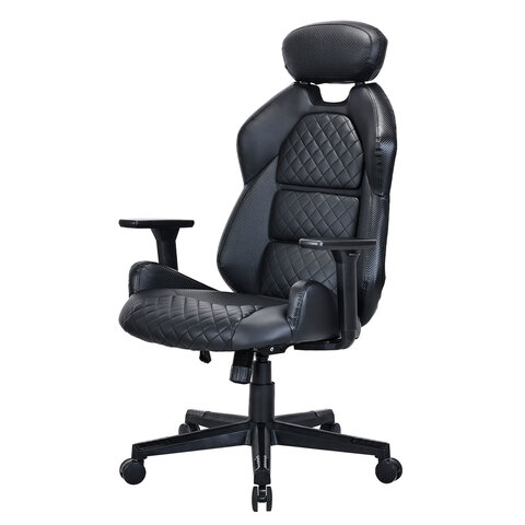 Кресло BRABIX PREMIUM "Tokyo EX-595", регулируемый подголовник, рециклированная кожа, черное, 532975 - фото 4