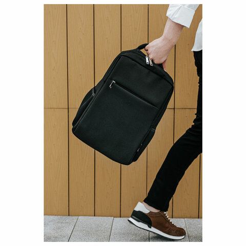 Рюкзак BRAUBERG FUNCTIONAL с отделением для ноутбука, USB-порт, багажная лента, Firm, 43x30x15 см, 272576 - фото 16