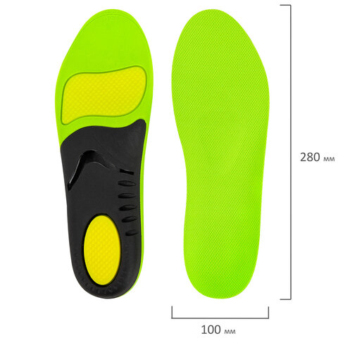 Стельки для кроссовок СПОРТИВНЫЕ КАРКАСНЫЕ, материал PU PRO SPORT, размер RU 42-43 / EU 43-44, с линиями выреза, SHEGRA (ШЕГРА), 700768 - фото 8