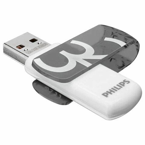 Флеш-диск 32 GB PHILIPS VIVID, разъем USB 2.0, черный, FM32FD05B/97 - фото 2
