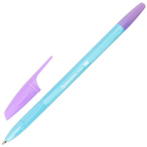 Ручки шариковые BRAUBERG "X-333 PASTEL MIX", НАБОР 8 ШТУК, СИНИЕ, узел 0,7 мм, линия письма 0,35 мм, 144535 - фото 6