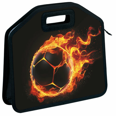 Папка-сумка ЮНЛАНДИЯ, 1 отделение, фетровые ручки, 34х30х11 см, "Fire ball", 273381 - фото 1