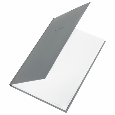 Блокнот БОЛЬШОЙ ФОРМАТ 200х290 мм, А4, 80 л., твердый, клетка, BRAUBERG "Minimal", серый, 116433 - фото 3