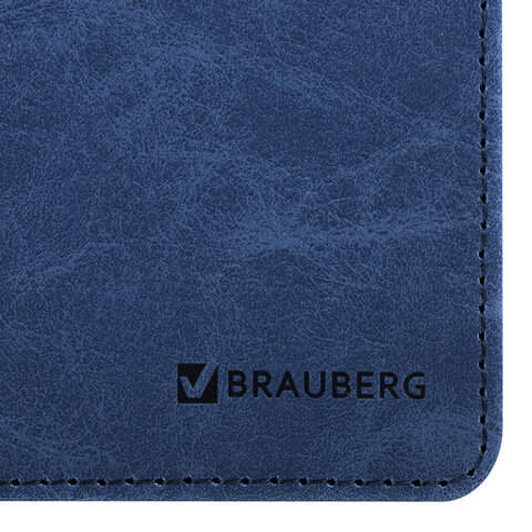 Планинг настольный недатированный (305x140 мм) BRAUBERG "Status", под кожу, 60 л., темно-синий, 113373 - фото 6