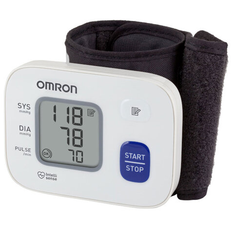 Тонометр OMRON RS2 (HEM-6121-RU), манжета 13,5-21,5 см, автоматический, на запястье, питание 2хААА - фото 3