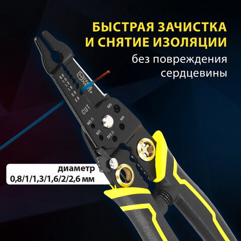 Плоскогубцы многофункциональные 22 в 1, 205 мм, марганцевая сталь 65Mn, ГРАНДМАСТЕР, PL-205, 671261 - фото 17