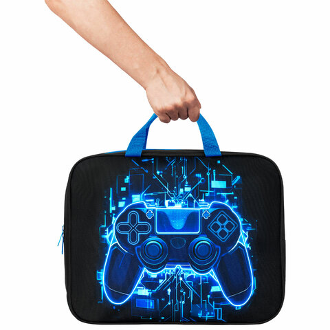 Папка на молнии с ручками BRAUBERG KIDS А4, 1 отделение, полиэстер, 80 мм, "Digital gamepad", 273316 - фото 7