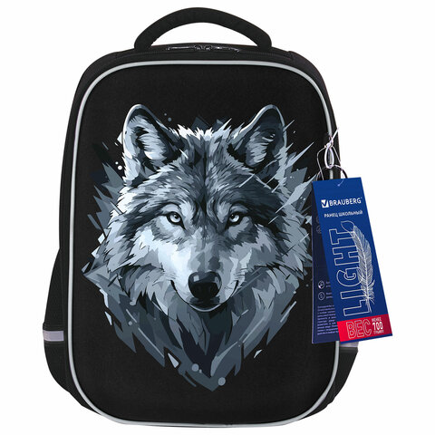 Ранец BRAUBERG LIGHT, 1 отделение, с брелком, Gray wolf, 36х26х13 см, 273111 - фото 8