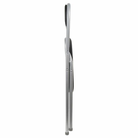 Стул складной BRABIX "Golf CF-007", серебристый каркас, кожзам чёрный, 532891 - фото 13