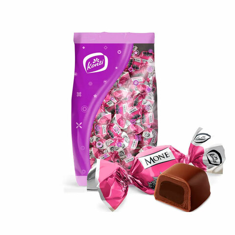 Конфеты KONTI "Моне" вкус трюфель с малиной, 1000 г, 20250 - фото 2
