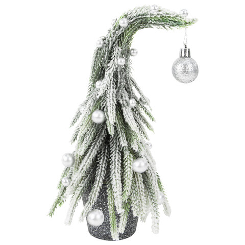 Ель новогодняя искусственная 25 см, "Елка-гном", заснеженная с декором, литой ПЭТ, ЗОЛОТАЯ СКАЗКА, 592515 - фото 2