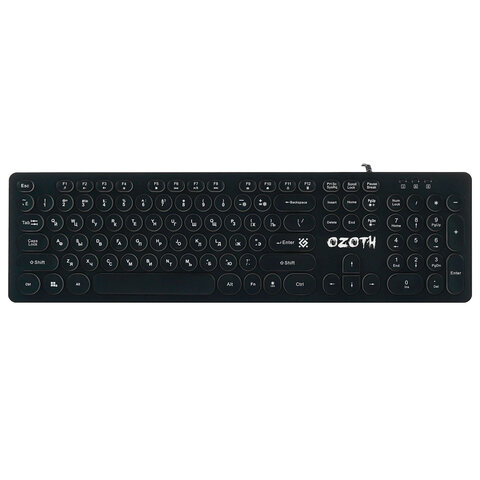 Клавиатура проводная игровая DEFENDER OZOTH GK-106, USB, 104 клавиши, с подсветкой, черная, 45106 - фото 3