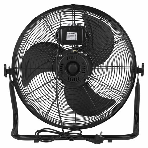 Вентилятор напольный ПОВЫШЕННОЙ МОЩНОСТИ SONNEN FE-45A, d=45 см, 120 Вт, 3 скорости, черный, 455734 - фото 4