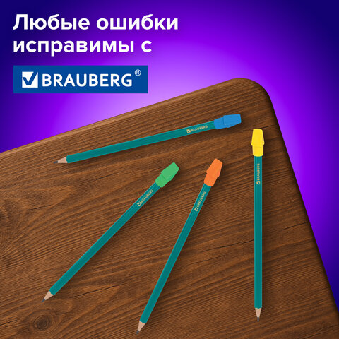 Ластики-колпачки BRAUBERG "Eraser Caps", НАБОР 12 ШТУК, яркие цвета ассорти, блистер, 271994 - фото 14
