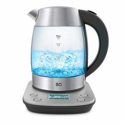 Чайник BQ (БИ-КЬЮ) KT1703G, 1,7 л, 2200 Вт, закрытый нагревательный элемент, ТЕРМОРЕГУЛЯТОР, стекло, 86197970 - фото 2