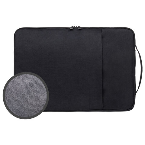 Чехол для ноутбука HEIKKI OPTION 13-14'' (ХЕЙКИ), с ручкой и карманом, черный, 35,5х24х2,5 см, 272599 - фото 3