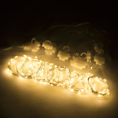Электрогирлянда-занавес комнатная вид: "Штора", 3х3 м, 300 LED, тёплый белый, USB, ЗОЛОТАЯ СКАЗКА, 592556 - фото 7