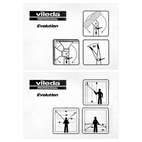 Стяжка для удаления жидкости со стекол VILEDA PROFESSIONAL "Эволюшн", в сборе, ширина 35 см (черенок-ручка 602105), 500209 - фото 11