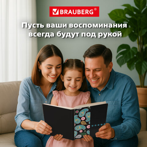 Фотоальбом BRAUBERG на 304 фотографии 10х15 см, твердая обложка, "Пейсли", черный с бирюзовым, 390674 - фото 18