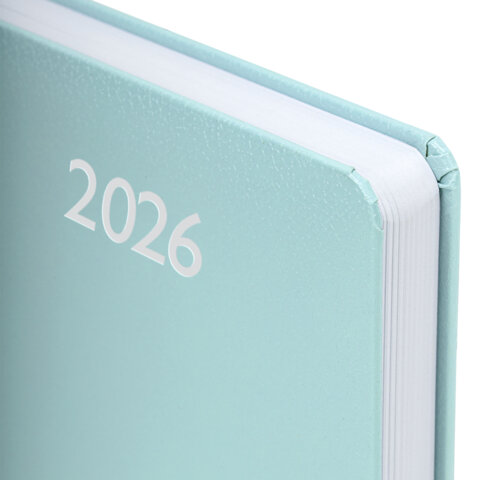 Ежедневник датированный 2026, А5, 138x213 мм, BRAUBERG "Profile", балакрон, мятный, 117074 - фото 3