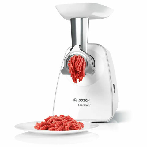 Мясорубка BOSCH MFW2500W, 1500 Вт, производительность 1,7 кг/мин, металлический шнек, пластик, белая - фото 3