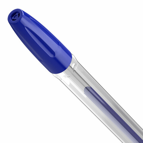 Ручки шариковые BRAUBERG "ULTRA", СИНИЕ, НАБОР 10 штук, корпус прозрачный, узел 1 мм, 143570 - фото 6