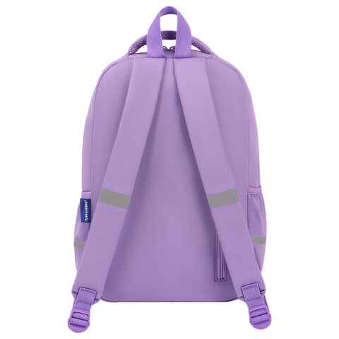 Рюкзак BRAUBERG STYLE, 2 отделения, 4 кармана, "Всем привет!", сиреневый, 40х26х15 см, 274411 - фото 3