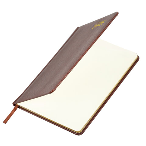 Еженедельник датированный 2026, А5, 145х215 мм, BRAUBERG "Iguana", под кожу, коричневый, 117169 - фото 3