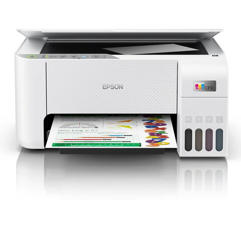 МФУ струйное EPSON L3256 "3 в 1", А4, 33 стр./мин, 5760x1440, Wi-Fi, СНПЧ, белый корпус, C11CJ67524 - фото 2