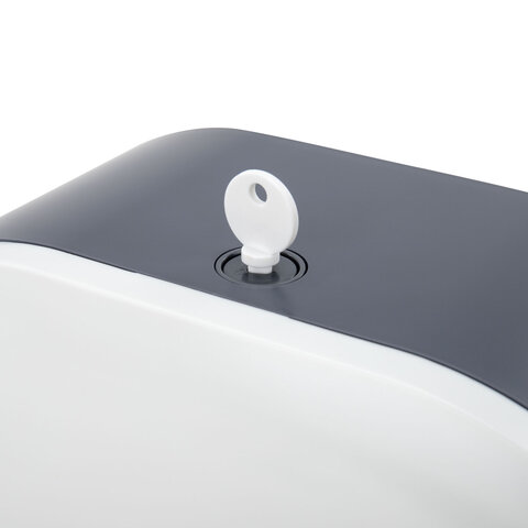 Диспенсер для туалетной бумаги LAIMA PROFESSIONAL SUPER (Система T2), малый, белый, ABS-пластик, 609504 - фото 4