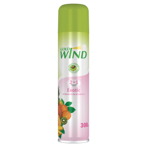 Освежитель воздуха аэрозольный 300 мл, GOLD WIND "Exotic", СИБИАР, 5-02.04.259.06 - фото 1